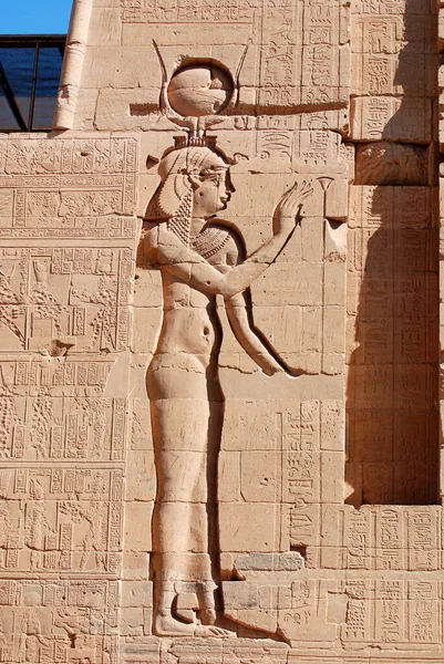 Részletek Philae Templom Egyiptom Komplexumot Lebontották Áthelyezték Közeli Agilkia Szigetre — Stock Fotó