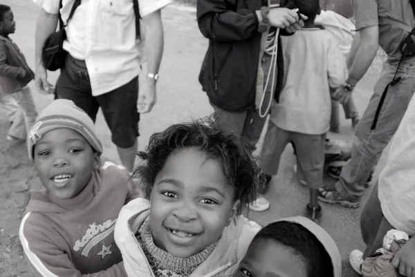 Khayelitsha Cape Town May Unidentified Group Young Children Play Street — Stock Photo, Image