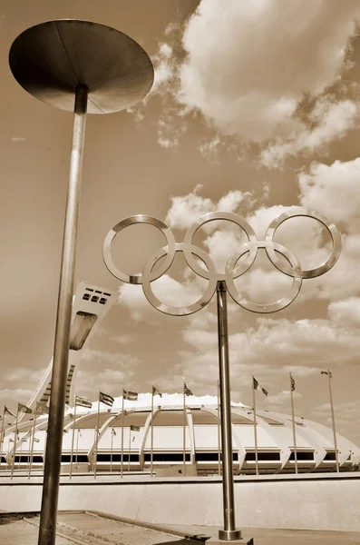 Montreal Canadá Septiembre Torre Del Estadio Olímpico Montreal 2012 Torre — Foto de Stock