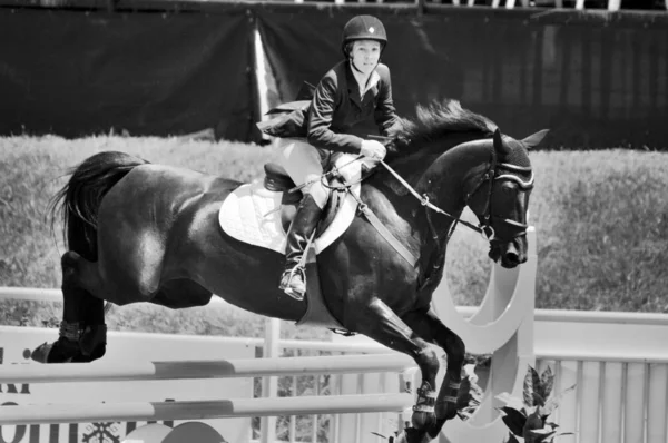 Bromont Canadá Julio Jinete Desconocido Caballo Durante 2012 Bromont Internacional — Foto de Stock