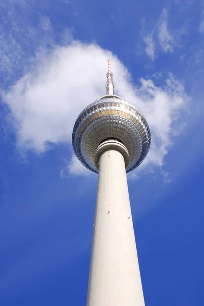 Berlin Γερμανια Μαΐου Fernsehturm Πύργος Τηλεόρασης Που Βρίσκεται Στην Alexanderplatz — Φωτογραφία Αρχείου