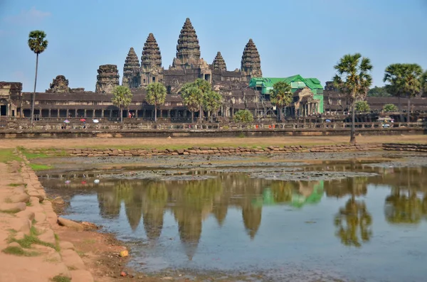 Angkor Wat Più Grande Complesso Templare Indù Più Grande Monumento — Foto Stock
