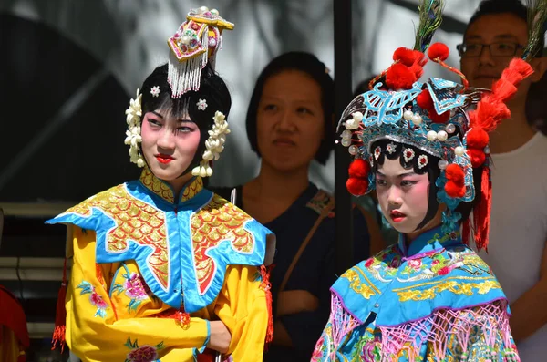 Meninas Semana Cultura Chinesa Região Montreal Julho 2013 Montreal Canada — Fotografia de Stock