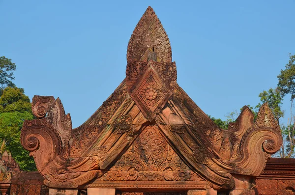 Banteay Srei Lub Banteay Srey Jest Wieczną Kambodżańską Świątynią Poświęconą — Zdjęcie stockowe