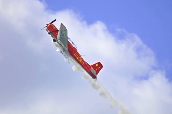 Bromont Quebec Canada Luglio Pilota Michel Cote Durante Spettacolo Aereo — Foto Stock