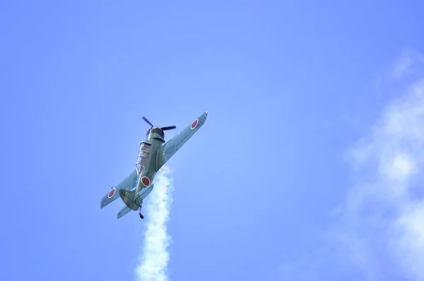 Bromont Quebec Canadá Julio Piloto Michel Cote Durante Espectáculo Aéreo — Foto de Stock