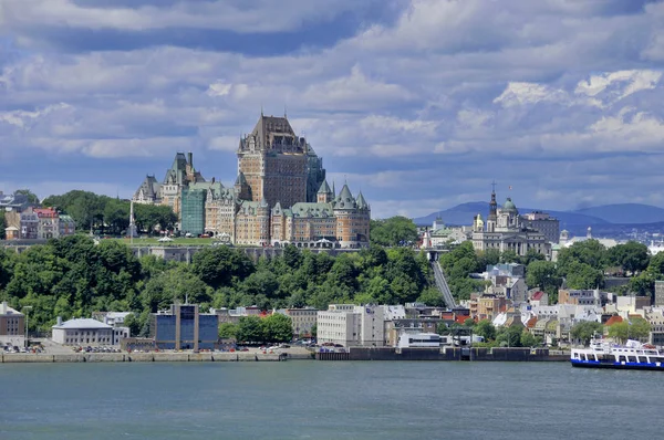 Quebec City Canada Chateau Frontenac Grande Hotel Stato Designato Sito — Foto Stock