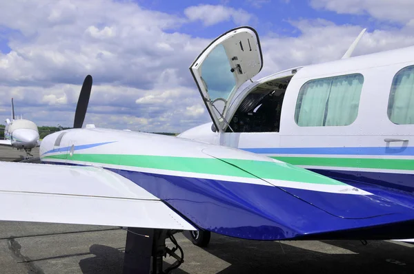 Bromont Quebec Canada Června Letadlo Zblízka Leucan Air Show Pro — Stock fotografie