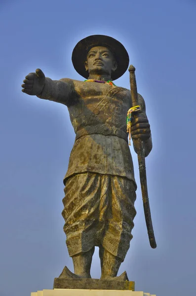 Vientiane Laos 2013 Posąg Króla Chao Anouvonga 1767 1829 Poprowadził — Zdjęcie stockowe