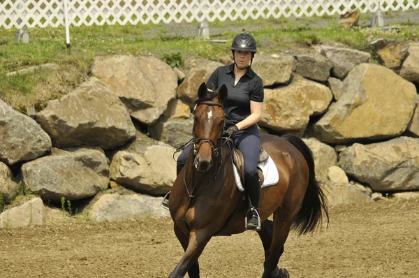 Bromont Kanada Lipiec Nieznany Jeździec Koniu 2012 Bromont Międzynarodowy Lipca — Zdjęcie stockowe