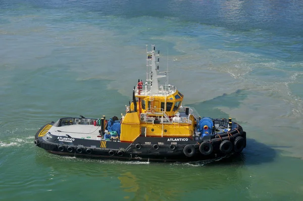 Cartagena Indias Colombia 2012 Tugboat Pioneers Naval Industry Colombia Serviport 图库图片