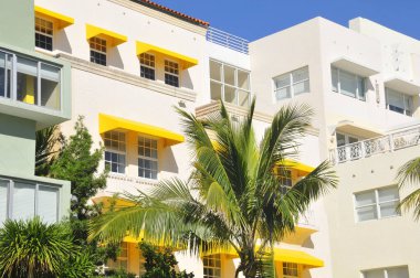 Art Deco Style Building Avalon, Miami, Florida, ABD.
