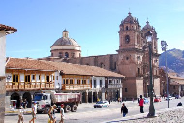 CUSCO PERU-NOV. 25: Iglesia La Compana de Jesus (Jesuit Church) 25 Kasım 2008 tarihinde Cusco Peru 'da başladı.  