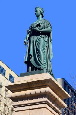 Kraliçe Victoria heykeli Victoria Meydanı Montreal, Quebec, Kanada