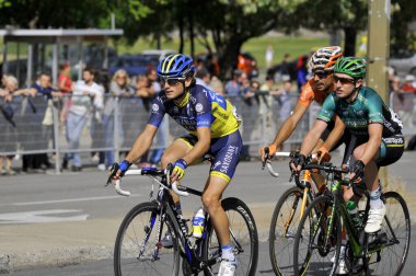 MONTREAL, CANADA - SEPTEMBER 09: 2012 UCI bisiklet takviminde faaliyet gösteren bir grup bisikletçi (124; 2012 Grand Prix Cycliste de Montreal) 2009 Eylül 2012 Montreal, Montreal, Mount Royal tırmanışı