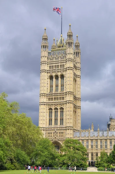 Londra Birleşik Krallık Westminster Sarayı Parlamento Evleri Big Ben Saat — Stok fotoğraf