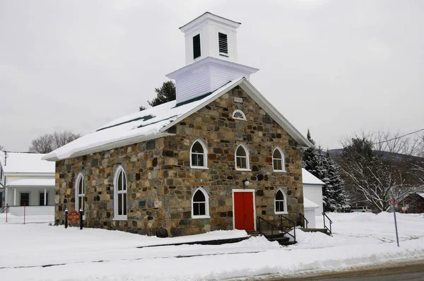 Olivet Baptist Church Winter Sutton Quebec Canadá — Foto de Stock