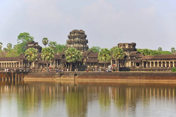 Angkor Wat Mayor Complejo Templos Hindúes Monumento Religioso Más Grande — Foto de Stock