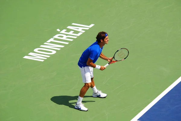 Montreal August Roger Federer Auf Dem Court Des Montreal Rogers — Stockfoto