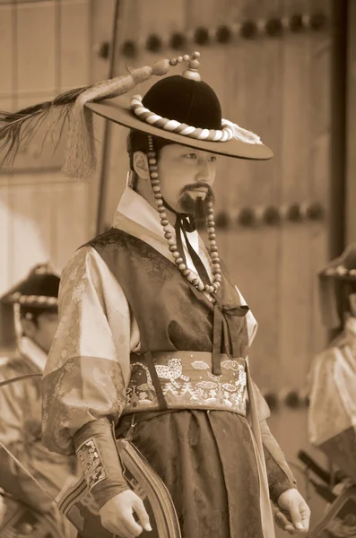 Seoul Korea Kwiecień Aktor Tradycyjnym Koreańskim Programie Reakcyjnym Kwietnia 2013 — Zdjęcie stockowe