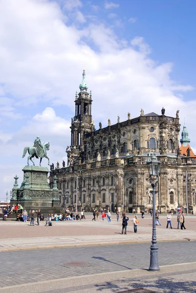 Dresden Allemagne Mai Hofkirche Est Des Principaux Monuments Dresde Mai — Photo