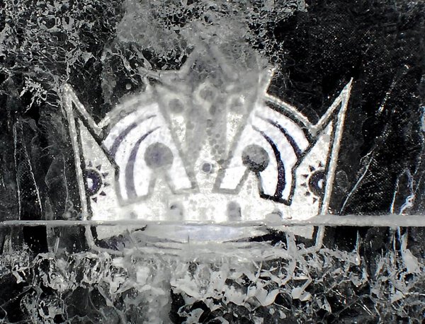 MONTREAL, CANADA - JANUARY 24: Los Angeles Kings jersey in an ice block in front the Molson center of Montreal Canadians for the 57e All stars game on January 24 2009 in Montreal Canada
