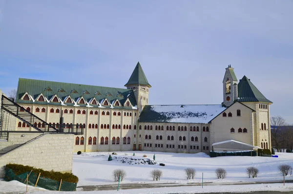 Saint Benedict Abbey, in an Abbey in Saint-Benoit-du-Lac, Quebec, Canada, and was founded in 1912 by the exiled (Fontenelle Abbey) of St. Wandrille, France under Abbot Dom Joseph Pothier