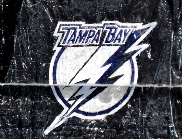 Montreal Canada Janeiro Tampa Bay Lightnings Camisola Bloco Gelo Frente — Fotografia de Stock