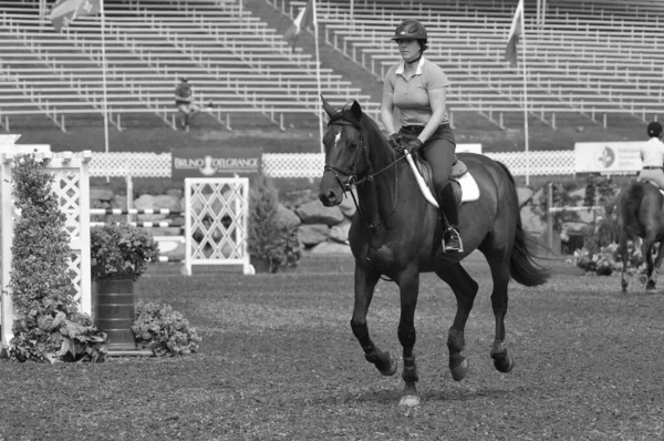 Bromont Canada Julho Cavaleiro Desconhecido Cavalo Durante 2012 Bromonte Internacional — Fotografia de Stock