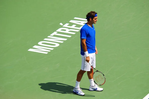 Montreal August Roger Federer Domstol Montreal Rogers Cup Den Augusti — Stockfoto