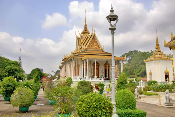 Phnom Penh Cambodia Marzo Palacio Real Complejo Edificios Que Sirve — Foto de Stock