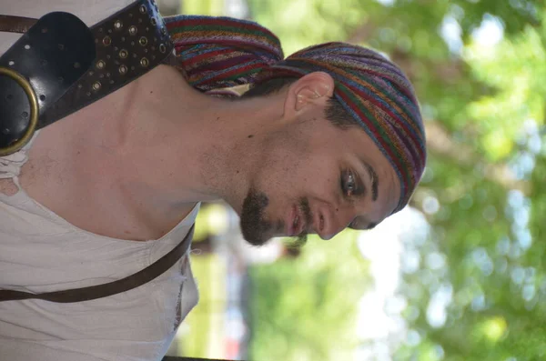 Festival Piratas Com Pessoas Roupas Tradicionais Canadá — Fotografia de Stock