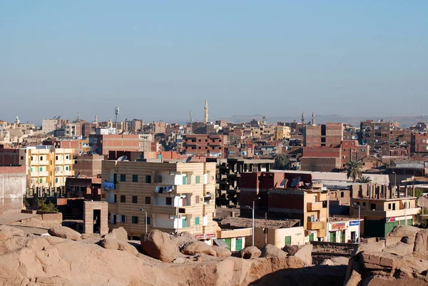 阿斯旺 原名阿斯旺 是埃及南部的一个城市 是阿斯旺省的首府 — 图库照片