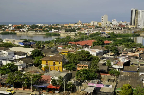 Cartagena Nebo Cartagena Indias Velké Město Karibské Plážové Letovisko Severním — Stock fotografie