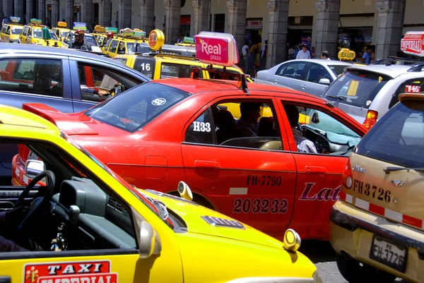 Arequipa Perou Novembre Empreinte Circulation Dans Coeur Ville Arequipa Sur — Photo