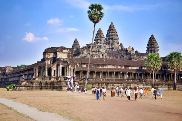 Angkor Wat Più Grande Complesso Templare Indù Più Grande Monumento — Foto Stock