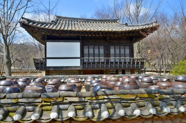 Tseoul South Korea April 2013 Raditional Kimchi Jar Storage Hut — Stockfoto