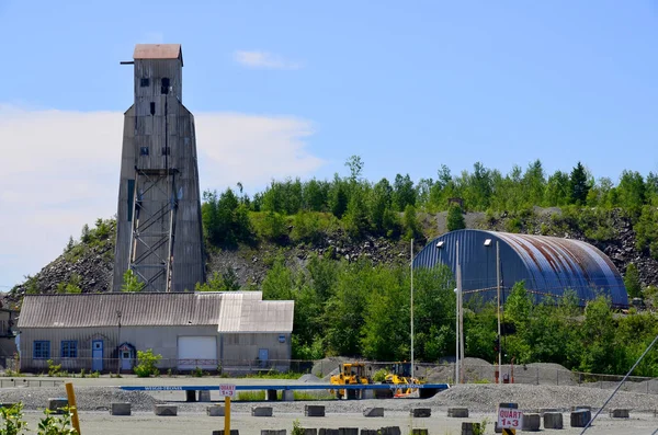 Edificio Antiguo Mina Asbesto Cerrada Black Lake Thetford Mines Quebec — Foto de Stock