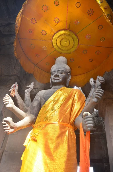 Angkor Wat March Buddha Statue Angkor Wat Temple March 2013 — Stock Photo, Image