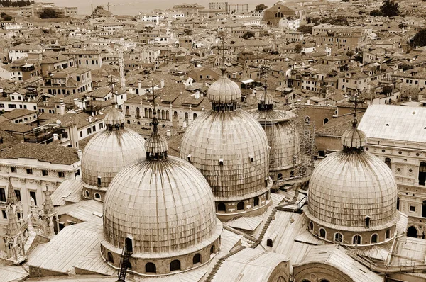 Veduta Delle Cupole Basilica San Marco Venezia Basilica Patriarcale Cattedrale — Foto Stock