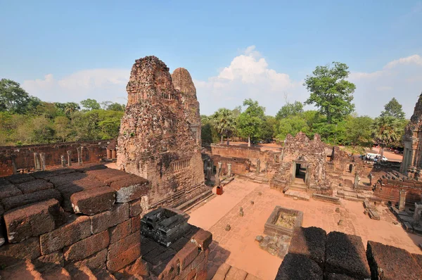 Banteay Srei 반티아 Banteay Srey 인도의 신시바를 기리는 캄보디아의 사원이다 — 스톡 사진