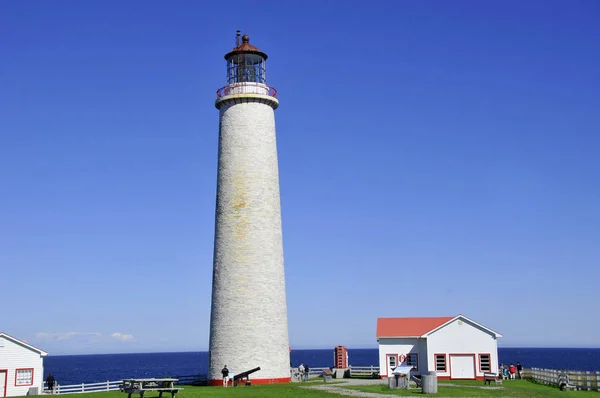 Cap Des Rosiers Lighthouse Κεμπέκ Καναδάς Forillon National Park — Φωτογραφία Αρχείου