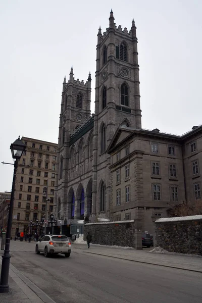 Montreal Canada 2020 Place Arme Notre Dame Basiliek Frans Basilique — Stockfoto