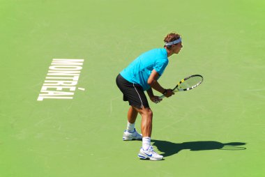 Montreal - 5 Ağustos 2011 'de Montreal, Kanada' da Raphael Nadal antrenman sahasında. Rafael 