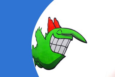 Kanatlı eğlenceli bir canavar resmi.