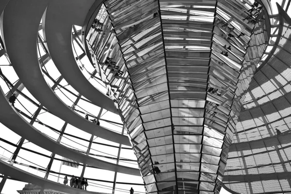 Berlin Niemcy Maja Kopuła Reichstagu Domu Parlamentu Cesarstwa Niemieckiego Otwarty — Zdjęcie stockowe