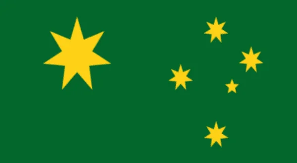 Australian Bandeira Proposta Golden Commonwealth — Fotografia de Stock
