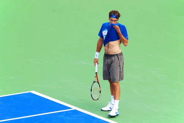 Montreal August Roger Federer Auf Dem Court Des Montreal Rogers — Stockfoto