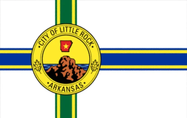 Flag Little Rock Arkansas Usa — стокове фото