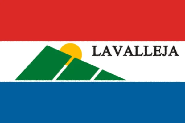 Прапор Департаменту Лаваля Уругвай — стокове фото